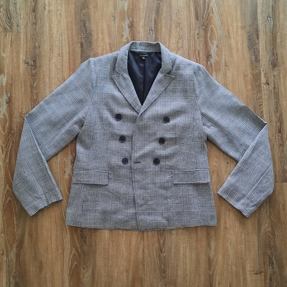 Grey Plaid Blazer